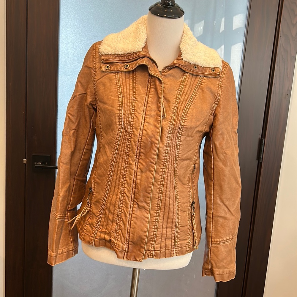 a.n.a faux leather moto jacket